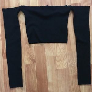 Off the shoulder black long sleeve from Forever 21